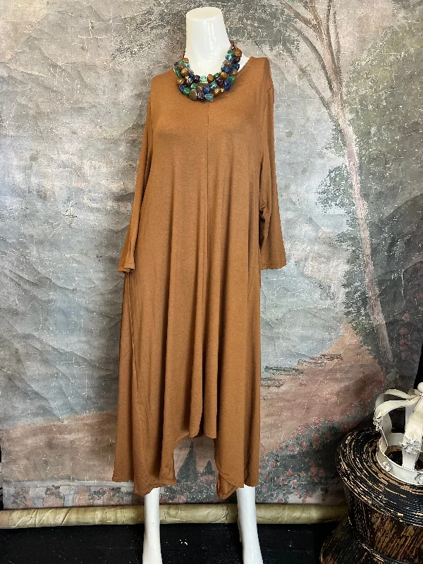 1409 Amanda Dress-Camel Aspen