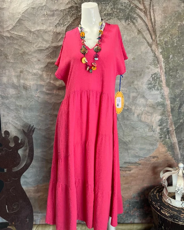 D594 Toucan Dress-Watermelon