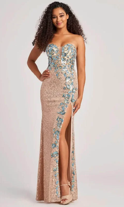 Colette By Daphne CL5211 - Strapless Stretch Lace Prom Dress