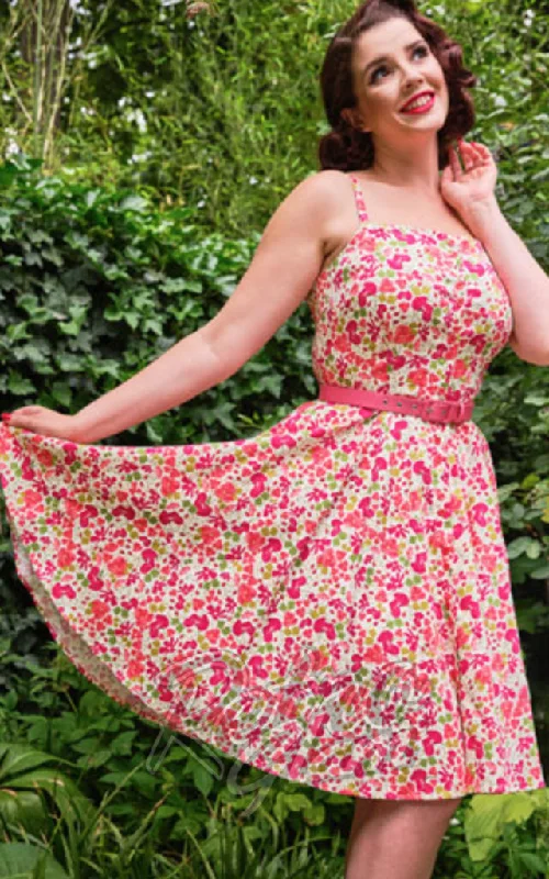 Collectif Morgana Grassland Florist Swing Dress - M & 2XL left only