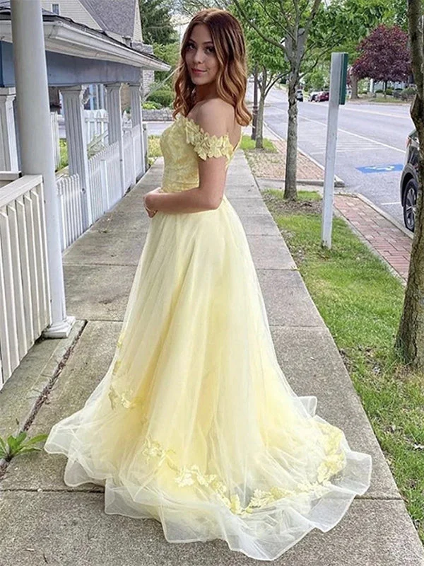 Baby Yellow Lace Top Sweetheart A-line Organza A-line Elegant Long Prom Dress, PD3260 Baby Yellow Lace Top Sweetheart A-line Organza A-line Elegant Long Prom Dress, PD3260