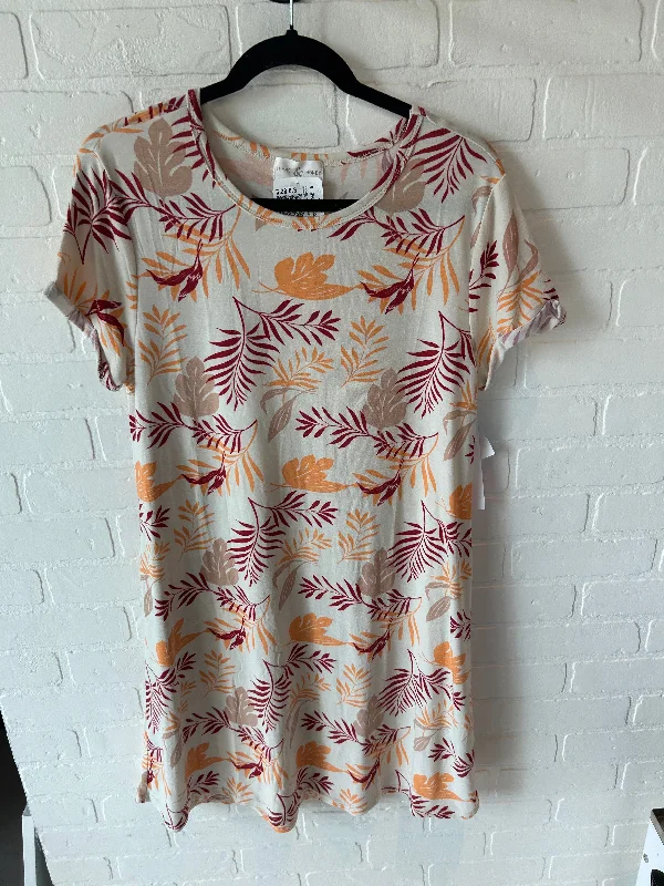 Dress Casual Short By Thyme And Honey In Cream & Orange, Size: S Tunics Practical easy-care