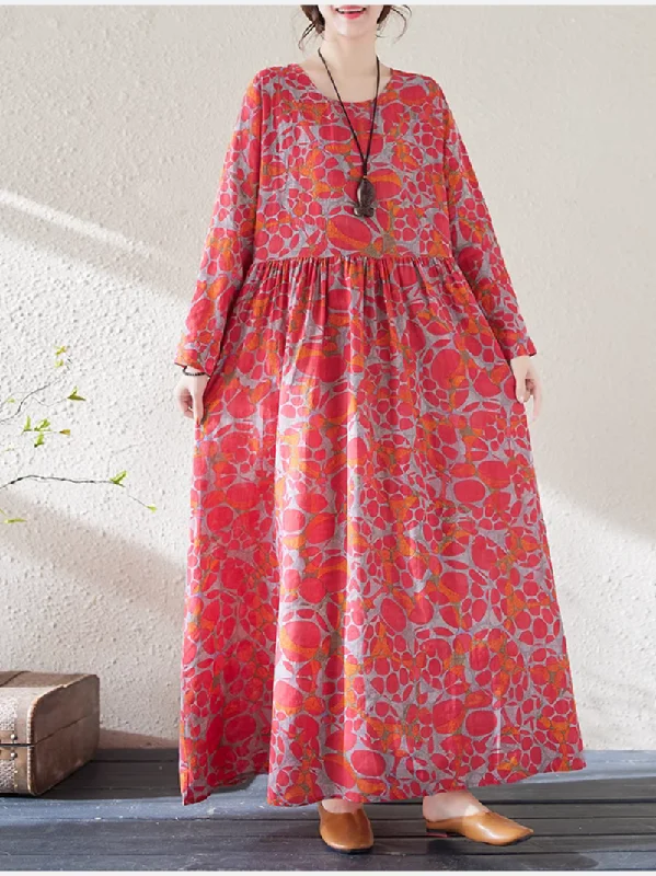 Women's perfect  Wear Stylsh High Waist Printed A-line Dress Tunics Satin smooth