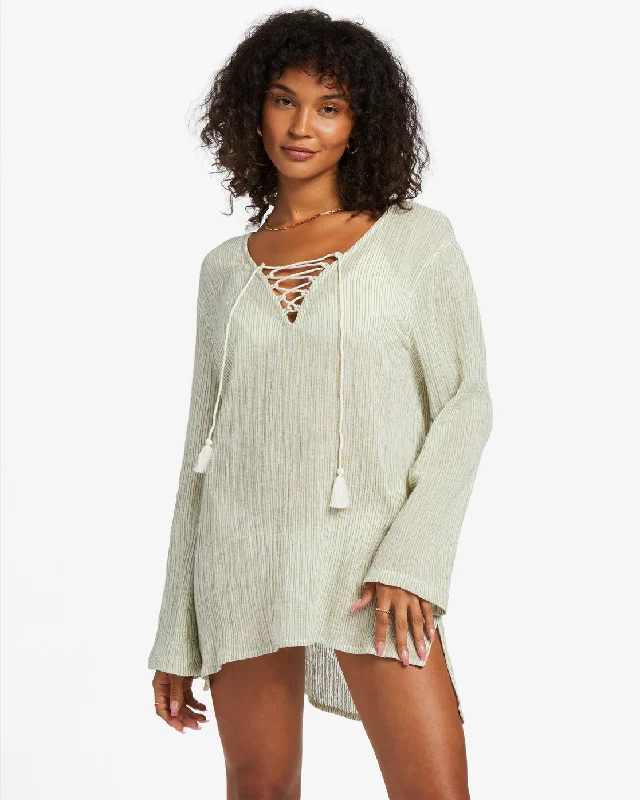 Blue Skies Swim Cover-Up - Avocado Monokini Swimsuit Design