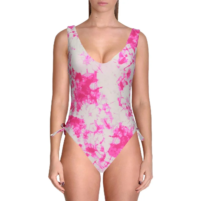 Dolce Vita Womens Side Tie Tassel One-Piece Swimsuit