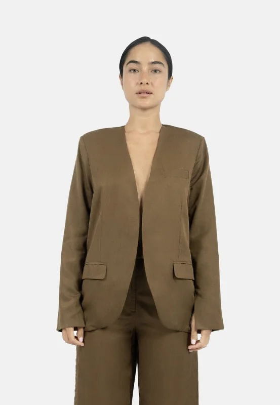 Auckland Blazer - Taupe Women's Simple Blazer