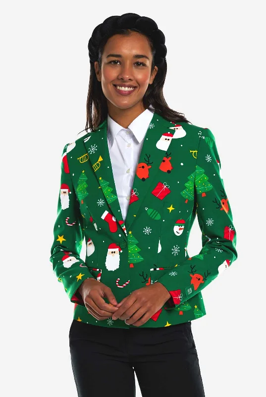 Festivity Green Women's Fashion Blazer