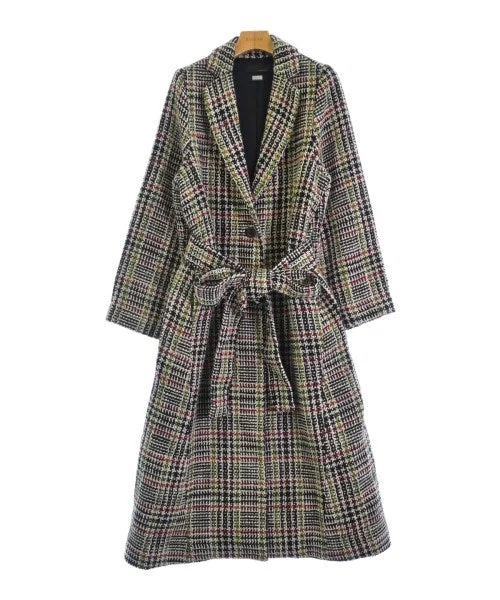 kei shirahata Chesterfield coats Satin Silk Chiffon