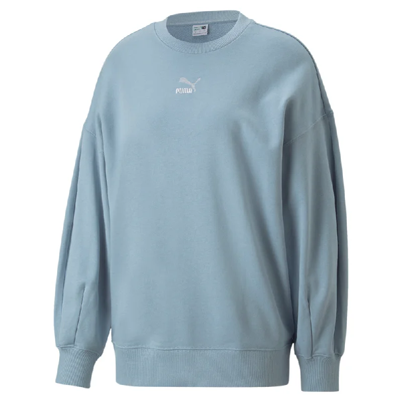 Classics Oversized Logo Crew Neck Sweatshirt Hoodie with Mock Neck Collared Structured
