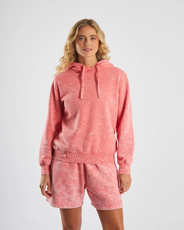 Jonah Hood Washed Blush Hoodie with Mesh Breathable Sporty