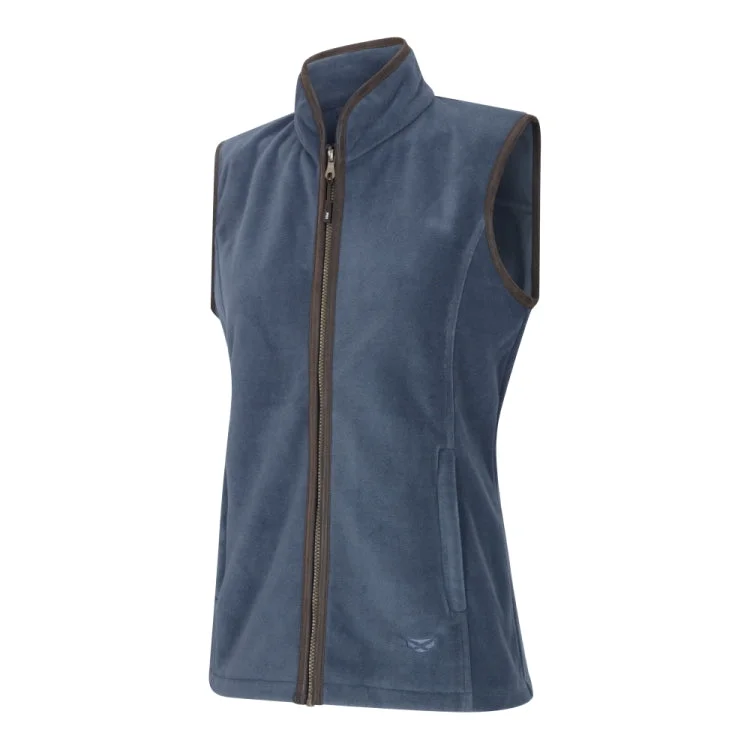 Hoggs of Fife Ladies Stenton Fleece Gilet - Slate Grey High-Quality Wool Knit